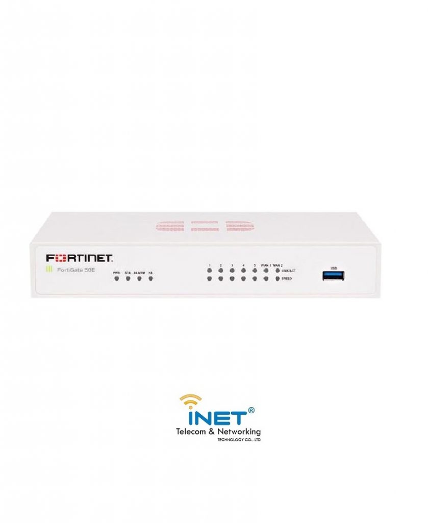 FG50E FortiGate50E 7 x GE RJ45 ports (Including 2 x WAN port, 5 x Switch ports),Max managed